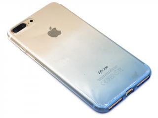 Duhový, gumový obal na iPhone 7,8 - PLUS - Modrý