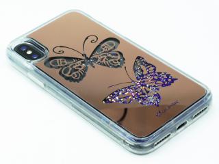 Gelové pouzdro Cellularline pro iPhone X, iPhone XS s motivem Motýl
