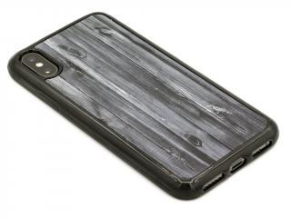 Gumový designový obal na iPhone X,XS s motivem dřevo