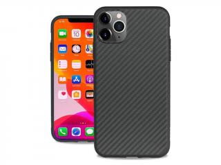 Gumový obal na iPhone 11 Pro Max s motivem - Karbon