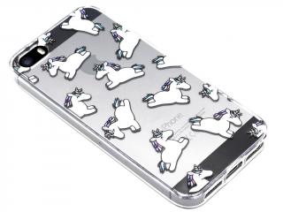 Gumový obal na iPhone 5,5s,SE s motivem jednorožec