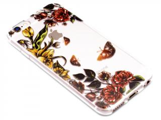 Gumový obal na iPhone 6,6s s motivem květiny