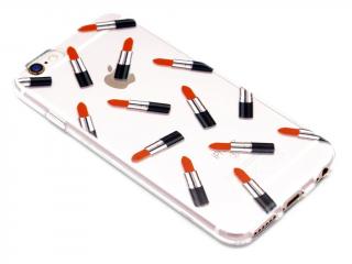 Gumový obal na iPhone 6,6s s motivem rtěnka