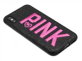 Gumový obal PINK na iPhone X,XS - Černý
