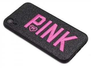 Gumový obal PINK na iPhone XR - Černý