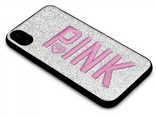 Gumový obal PINK na iPhone XR - Stříbrný