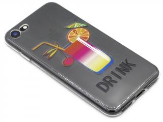 Gumový obal s motivem drink na iPhone 7,8 a iPhone SE 2020(2022)