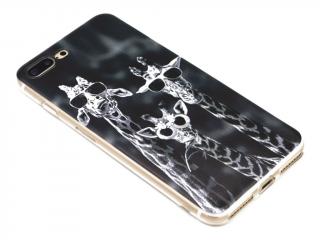 Gumový obal s motivem žirafa na iPhone 7,8 - PLUS