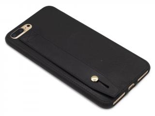 Gumový obal s páskem na zadní straně na iPhone 7,8 - PLUS - Černý