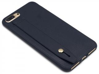 Gumový obal s páskem na zadní straně na iPhone 7,8 - PLUS - Modrý