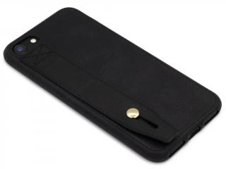 Gumový obal s páskem na zadní straně na iPhone 7,8,SE 2020(2022) - Černý