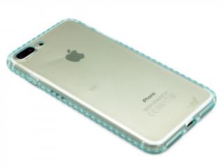 Gumový obal s vyztuženými hranami na iPhone 7,8 - PLUS - Modrý