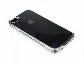 Gumový obal s vyztuženými hranami na iPhone 7, 8, SE 2020 - Průhledný