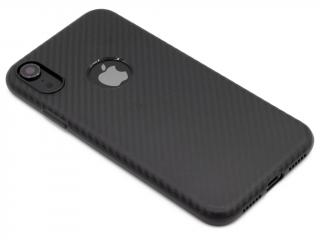 HOCO Delicate Shadow obal na iPhone XR s motivem karbon - Černý