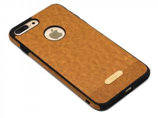 MIKKI TPU kožený obal na iPhone 7,8 - PLUS - Hnědý