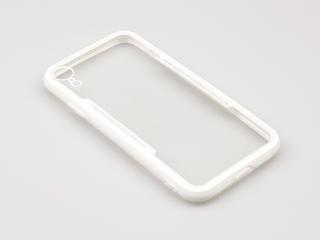 Průhledný obal s gumovým rámečkem pro iPhone XR - Bílý