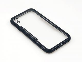Průhledný obal s gumovým rámečkem pro iPhone XR - Černý