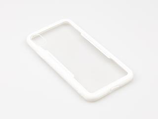 Průhledný obal s gumovým rámečkem pro iPhone XS Max - Bílý