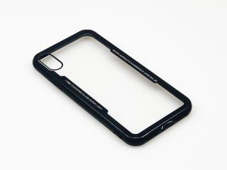 Průhledný obal s gumovým rámečkem pro iPhone XS Max - Černý
