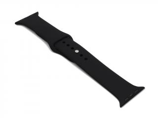 Silikonový / Gumový řemínek pro Apple Watch 38mm, 40mm, 41mm - Černý