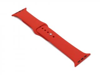 Silikonový / Gumový řemínek pro Apple Watch 38mm, 40mm, 41mm - Červený