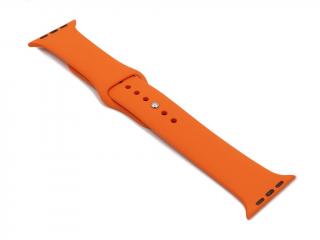 Silikonový / Gumový řemínek pro Apple Watch 38mm, 40mm, 41mm - Oranžový