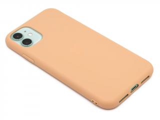 TPU Gumový kryt pro iPhone 11 - Broskvový