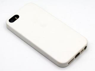 TPU kožený kryt na iPhone 5,5s,SE - Bílý