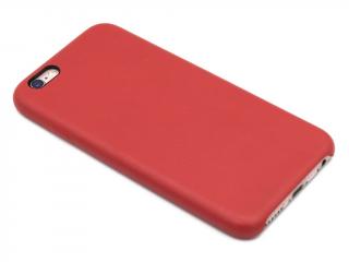 TPU kožený kryt na iPhone 6,6s - Červený