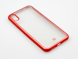 TPU pouzdro CELLY Laser - lemování s matným kovovým efektem pro Apple iPhone XS Max, červené