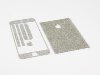 Třpytivá fólie 2v1 na iPhone 6, iPhone 6s - Stříbrná