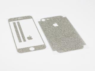Třpytivá fólie 2v1 na iPhone 7,8 a iPhone SE 2020 - Stříbrná