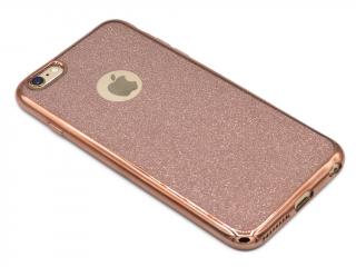 Třpytkový, gumový obal na iPhone 6,6s PLUS - Růžový
