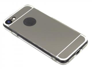 Zrcadlový, gumový obal na iPhone 7,8,SE 2020(2022) - Stříbrný