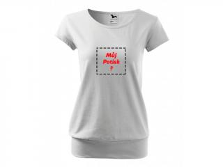 Dámské těhotenské tričko s Vlastním potiskem Bílé XS-3XL Přední Strana: Malý Potisk, Zadní strana: Malý Potisk