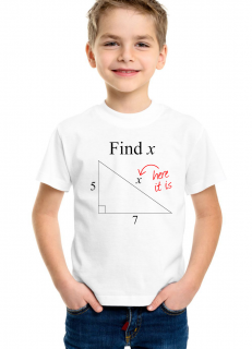 Dětské tričko Matematika - kolik je X Velikost: 4 roky / 110 cm