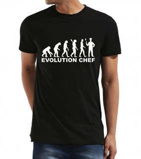 Pánské tričko Evoluce Kuchař Velikost: XXL