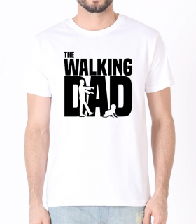 Pánské tričko pro tatínka - The Walking dad chodící táta Barva: Bílá, Velikost: 3XL