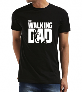 Pánské tričko pro tatínka - The Walking dad chodící táta Barva: Černá, Velikost: 3XL