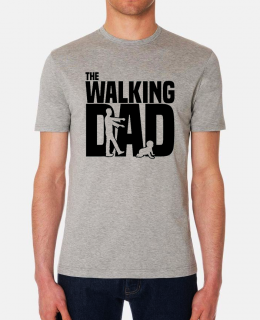 Pánské tričko pro tatínka - The Walking dad chodící táta Barva: Šedá, Velikost: 3XL