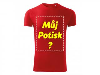 Pánské tričko s Vlastním potiskem Červené XS-3XL Přední Strana: Velký potisk, Zadní strana: Velký potisk
