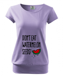 Těhotenské Tričko Nejezte melounová semínka Barva: Fialová, Velikost: XL