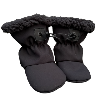 Softshellové capáčky s beránkem černé s brzdičkou Velikost capáčků: 3-4 roky