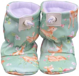 Softshellové capáčky s microfleecem srnky na louce Velikost capáčků: 3-4 roky