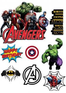 Avengers jedlý papír k vystřihnutí