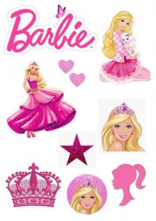 Barbie jedlý papír na vystřihnutí
