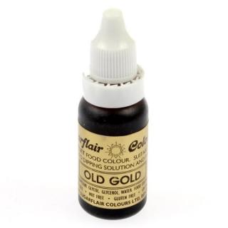 Béžová Old Gold potravinářská tekutá barva - Sugarflair Colours, Anglie