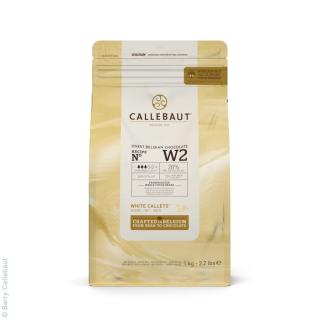 BÍLÁ BELGICKÁ ČOKOLÁDA 28% kakaa Callebaut 1kg - Callebaut, Belgie