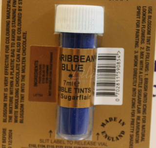 Caribbean Blue prachová barva Sugarflair - Sugarflair Colours, Anglie