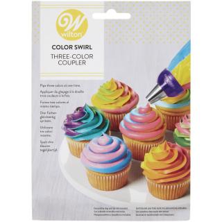 Color Swirl tři spojky s připojovačem  Wilton Brands, LLC, USA